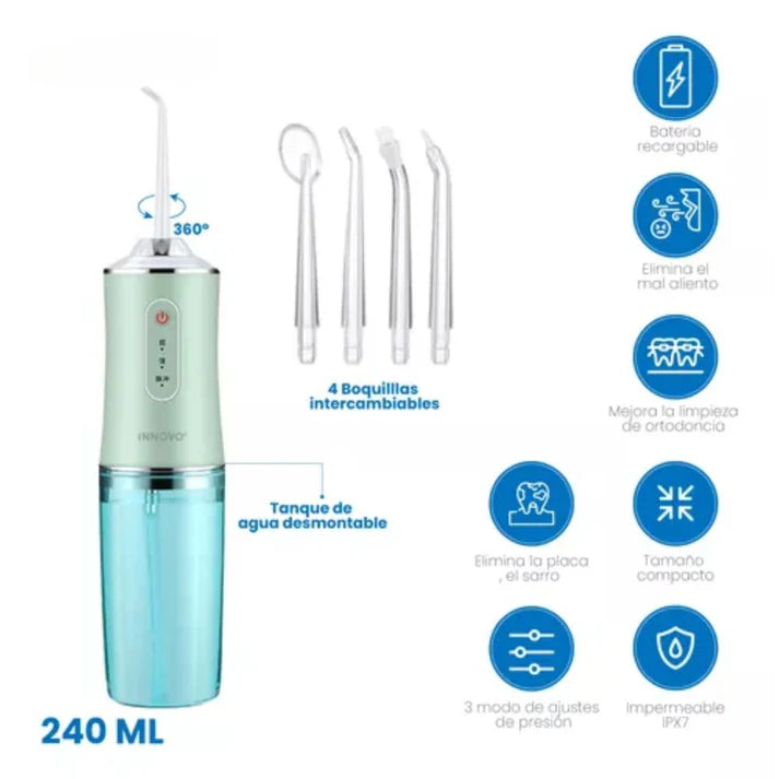 AquaSmile™ Irrigador Bucal Portátil - Cuidado completo para tu boca